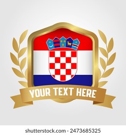 Golden Luxury Croatia Badge Design