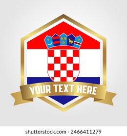 Golden Luxury Croatia Label Vector Illustration