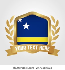 Golden Luxury Curacao Badge Design