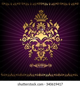 Golden luxury decorative pattern