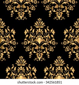Golden luxury decorative seamless pattern