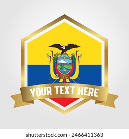 Golden Luxury Ecuador Label Vector Illustration