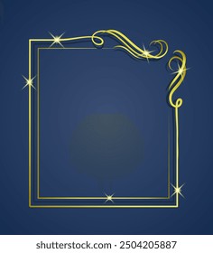 Golden luxury frame background template