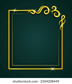 Golden luxury frame background template