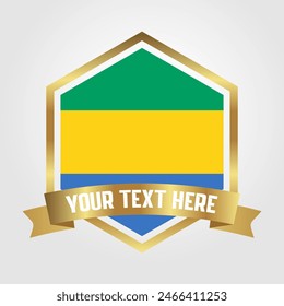 Golden Luxury Gabon Label Vector Illustration