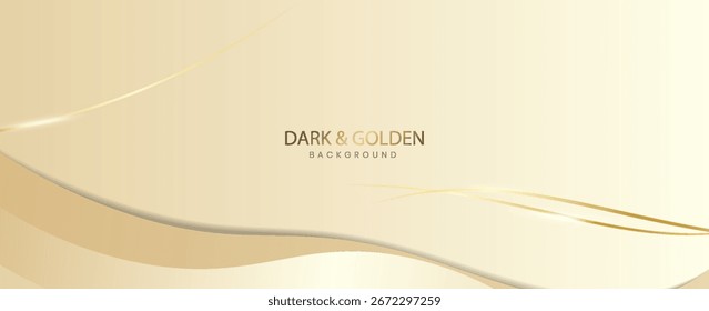 golden luxury gradient abstract background. Modern trendy design in vector illustration