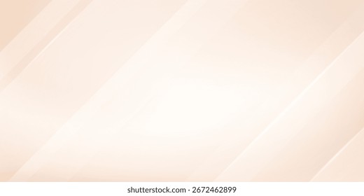 Golden luxury gradient lines background. Beige pink gradient neutral backdrop. Brown lines on cream color bg. Vector illustration