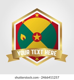 Golden Luxury Grenada Label Vector Illustration