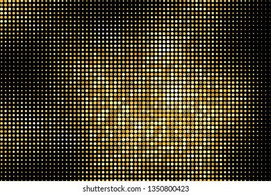 Golden luxury halftone background. Vector celebration illustration with dotted texture.