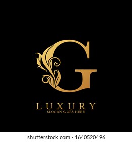 Golden Luxury Initial Letter G Logo vector design for luxuries business.