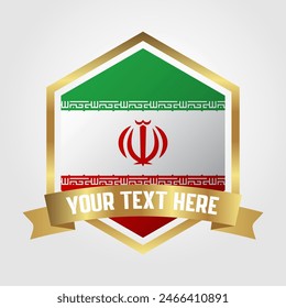 Golden Luxury Iran Label Vector Illustration