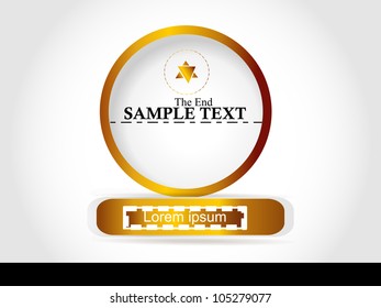 Golden luxury label (vector stickers)