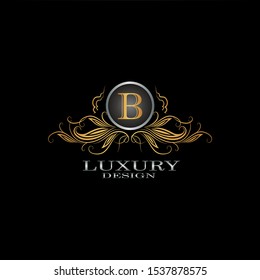 Golden Luxury Letter B Logo Icon Stock Vector (Royalty Free) 1537878575 ...