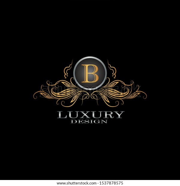 Golden Luxury Letter B Logo Icon Stock Vector (Royalty Free) 1537878575 ...