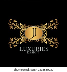 Golden Luxury Letter J Logo Icon Stock Vector (Royalty Free) 1536560030