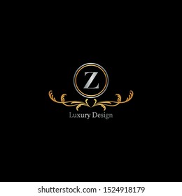 Golden Luxury Logo Icon Letter Z vector design concept for hotel, boutique, restaurant, wedding and more vintage business identity.