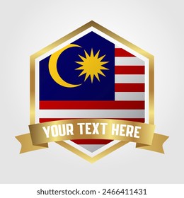 Golden Luxury Malaysia Label Vector Illustration