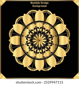 Golden and Luxury Mandala and Coloring page and background template