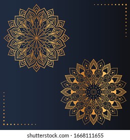 Golden Luxury Mandala set Background