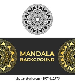 Golden Luxury Mandala Vector Art Background.
