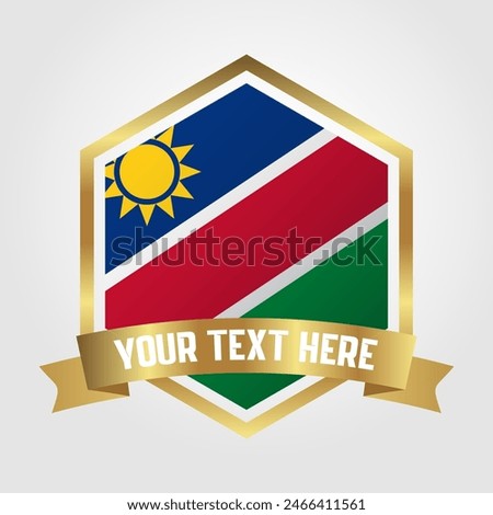 Golden Luxury Namibia Label Vector Illustration