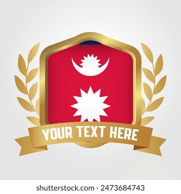 Golden Luxury Nepal Badge Design