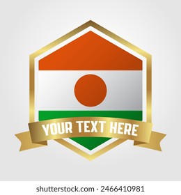Golden Luxury Niger Label Vector Illustration