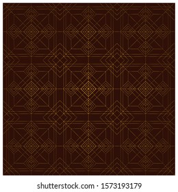 Golden luxury pattern on a brown background.