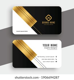 golden luxury premium business card design template