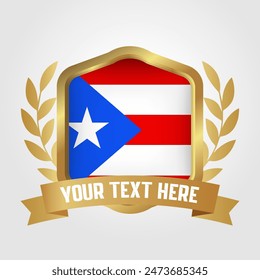 Golden Luxury Puerto Rico Badge Design