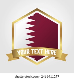 Ilustración vectorial Golden Luxury Qatar Label