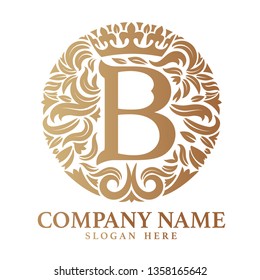 Golden Luxury Royal B Logo Template Stock Vector (Royalty Free ...