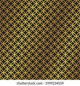 patrón de lujo dorado sin costura, diseño de material elegante vector, fondo de textura