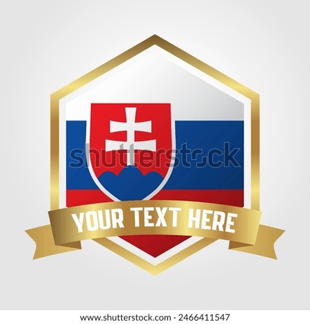 Golden Luxury Slovakia Label Vector Illustration