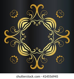 Golden luxury style calligraphic vector design element.