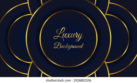 Golden luxury traditional vector blue background artwork for weddings, invitations, and any kind of traditional design. Cover layout template. Modern design