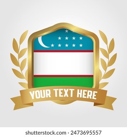 Golden Luxury Uzbekistan Badge Design