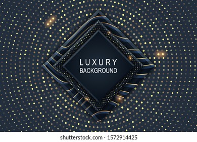 Golden Luxury vector Background with Glowing Halftone Pattern. Usable as cover, wallpaper, banner, website, etc.