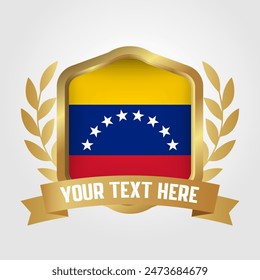 Golden Luxury Venezuela Badge Design