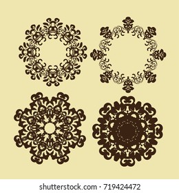 Golden luxury Vintage frames and scroll elements
