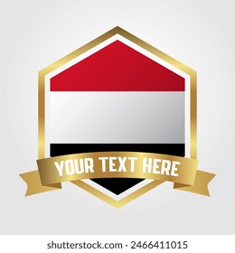 Golden Luxury Yemen Label Vector Illustration