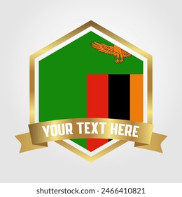 Golden Luxury Zambia Label Vector Illustration