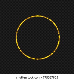 Golden magic circle ring. Vector illustration EPS-10