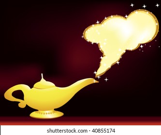 golden magic lamp