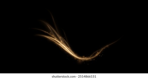 Goldener Zauber-Lichteffekt mit vielen funkelnden Bokke- und glitzernden Glitter-Lichteffekten. Magischer goldener Schimmereffekt für Webdesign und Märchendekoration. Vektorgrafik	
