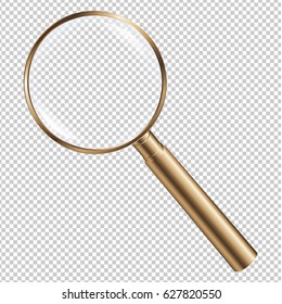 Golden Magnifying Gradient Mesh, Vector Illustration