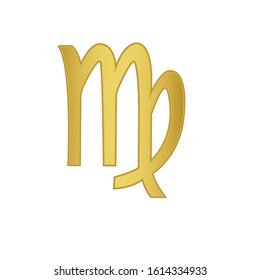 Golden Maiden Vector Icon Zodiac Sign Stock Vector (Royalty Free ...