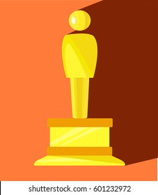 Golden man. Icon. Vector illustration