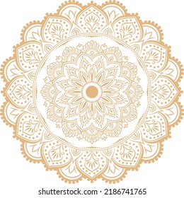 Golden mandala background design for poster, banner and others.