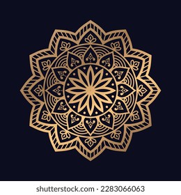 Golden mandala background Design vector
